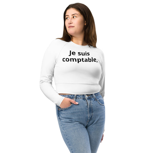 Haut court à manches longues en matières recyclées